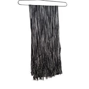 Maurices Fringe Scarf Black, White, and Gray Striped - 80” x 16”